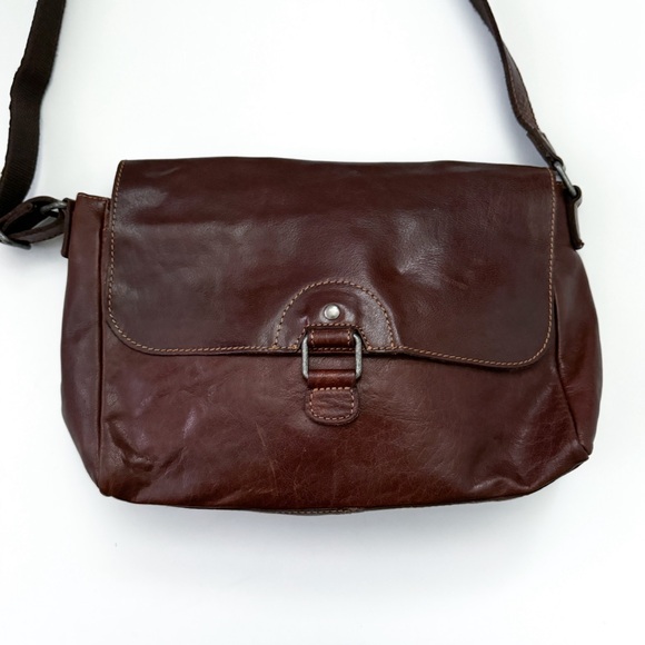 Jack Georges Voyager Olivia Brown Leather Shoulder Saddle Bag - Picture 2 of 8